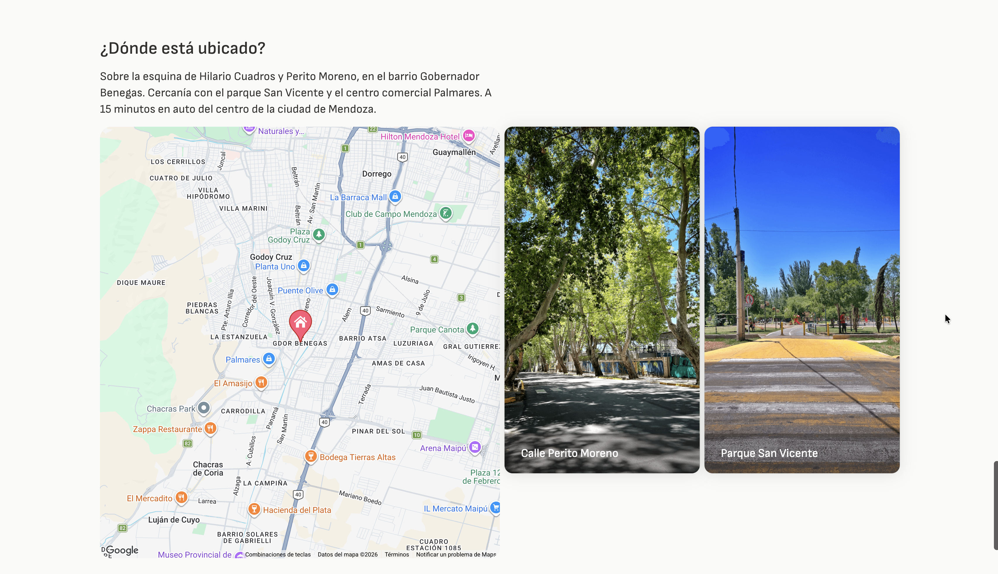 Depto Mendoza — ubicación
