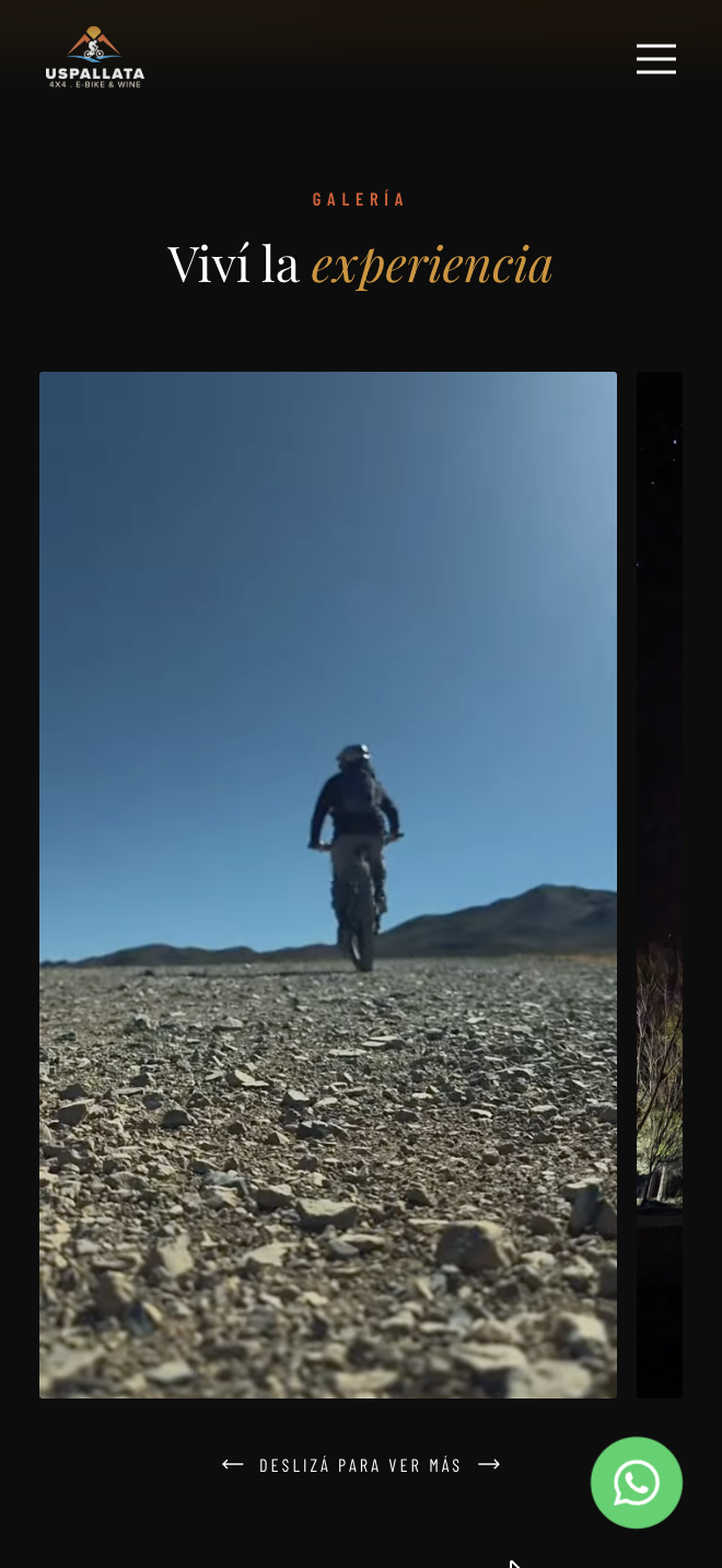 Uspallata Experience — galería mobile